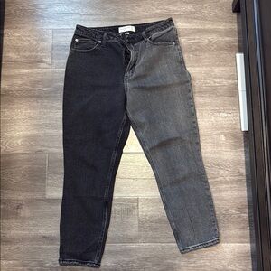 Two-Tone Black and Gray Women's Jeans